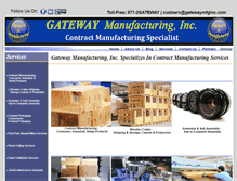 Tablet Screenshot of gatewaymanufacturing.com